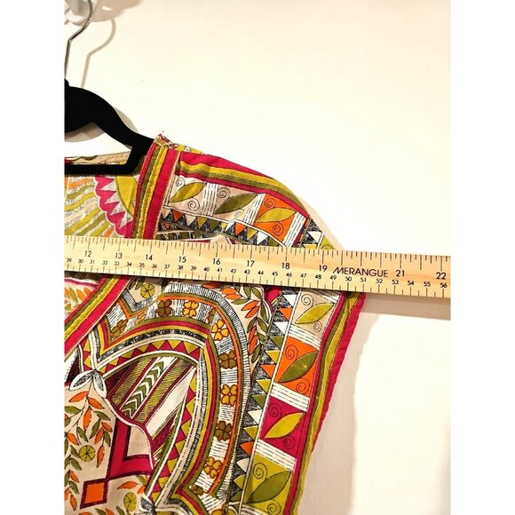 Tunic Women Medium Colorful 100% Cotton Made In India Sequin Slit Light - Picture 2 of 7